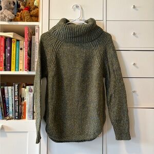Prana Forest Green Cowl Neck Sweater